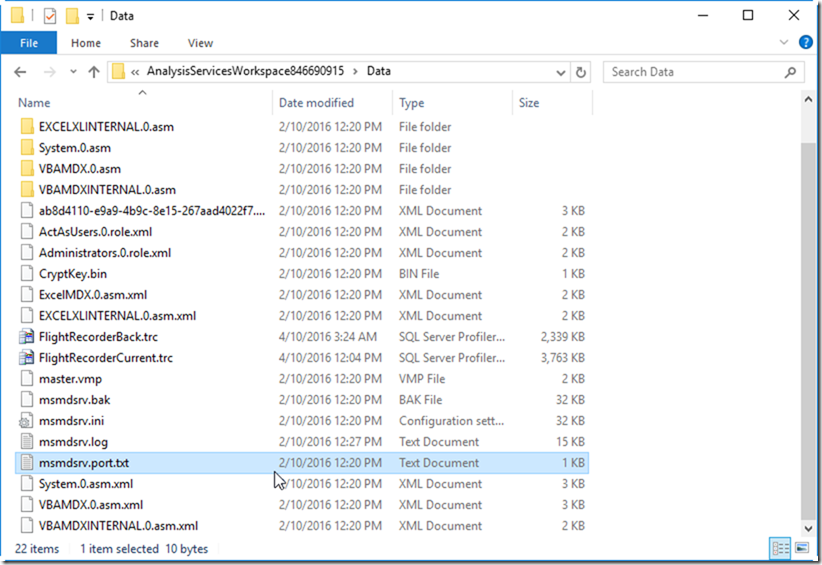 Finding Power BI Desktop Local Port Number in Temp Dir