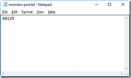 Power BI Desktop Local Port Number