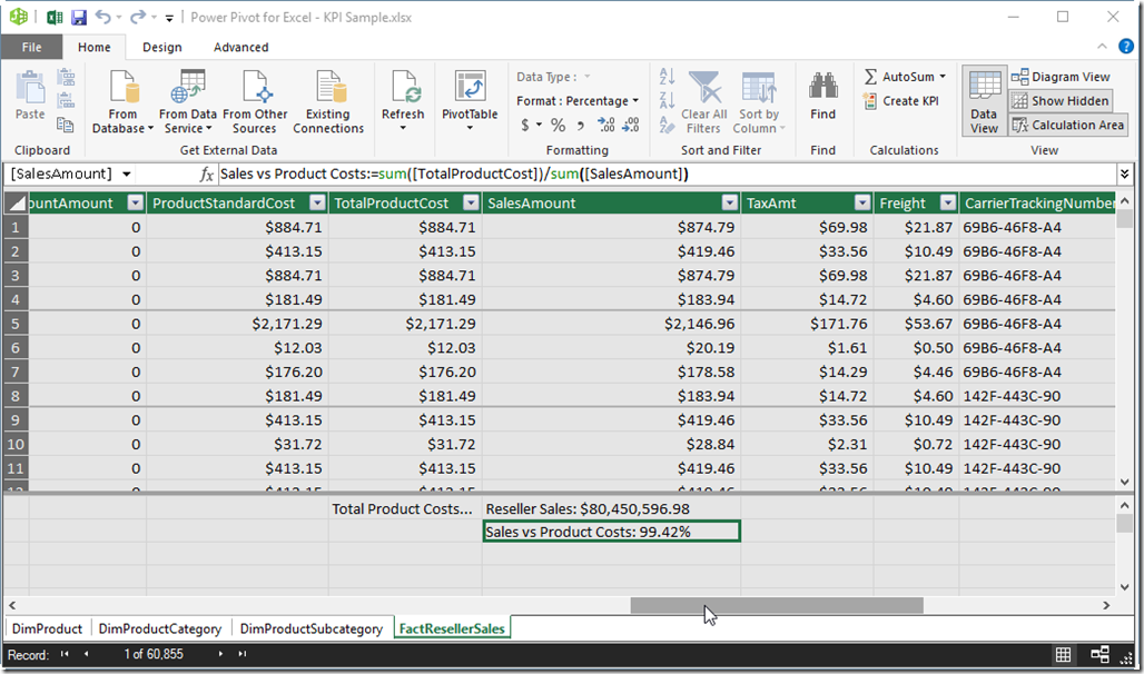 Power Pivot Create Calculated Measures in DAX