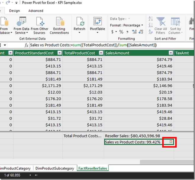 KPI in Power Pivot