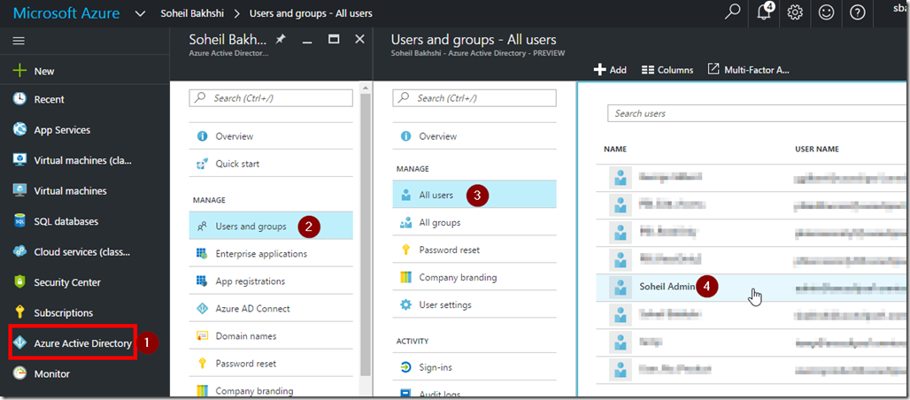 Azure Portal Active Directory