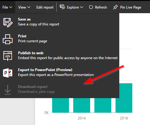 Inactive Download report from Power BI Service