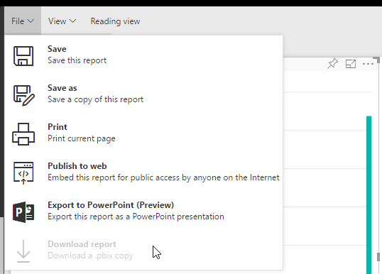 Download report from Power BI Service is not available for reports created in Power BI Service