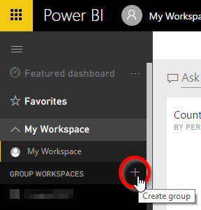 Create a Workspace in Power BI Ser