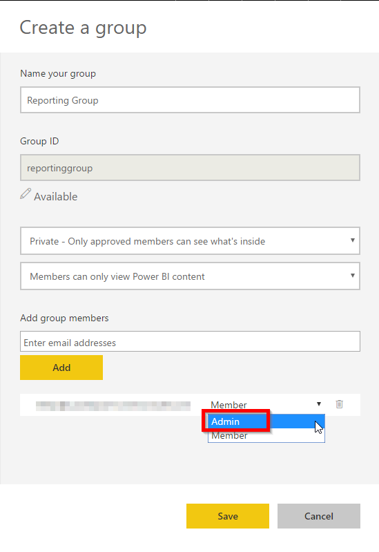 Add users to new Workspace