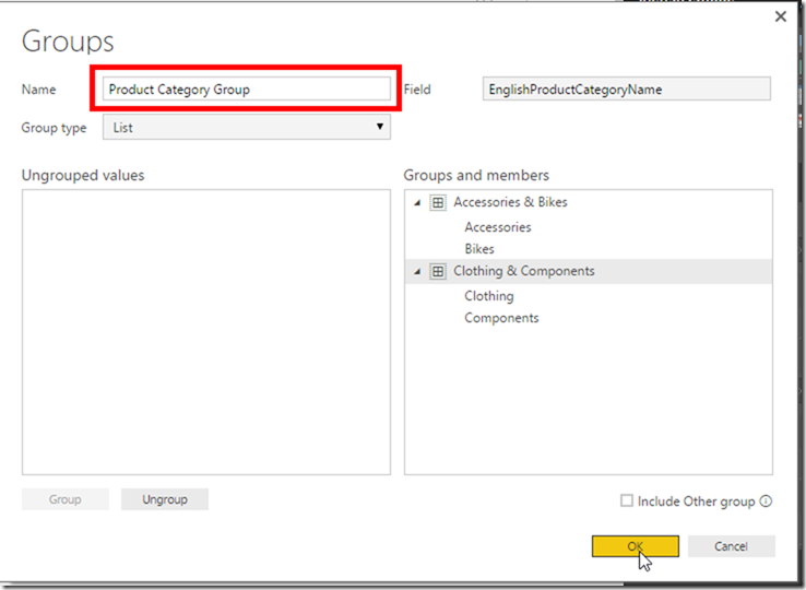 Create Groups in Power BI Desktop
