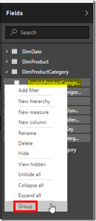 Create Groups in Power BI Desktop