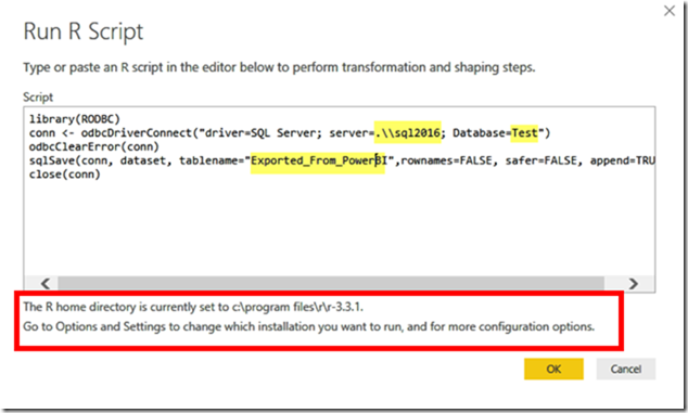 R Home Directory in Power BI Desktop