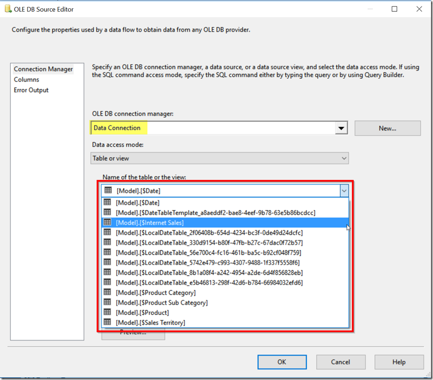 Browsing Power BI Desktop in SSIS