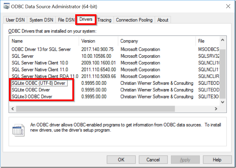 ODBC Drivers