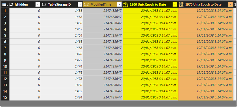 Unix Epoch Timestamp in Power BI