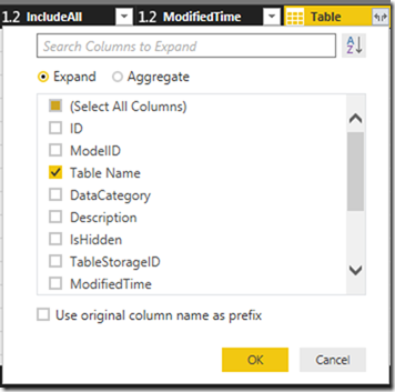 Power Query Expand Column