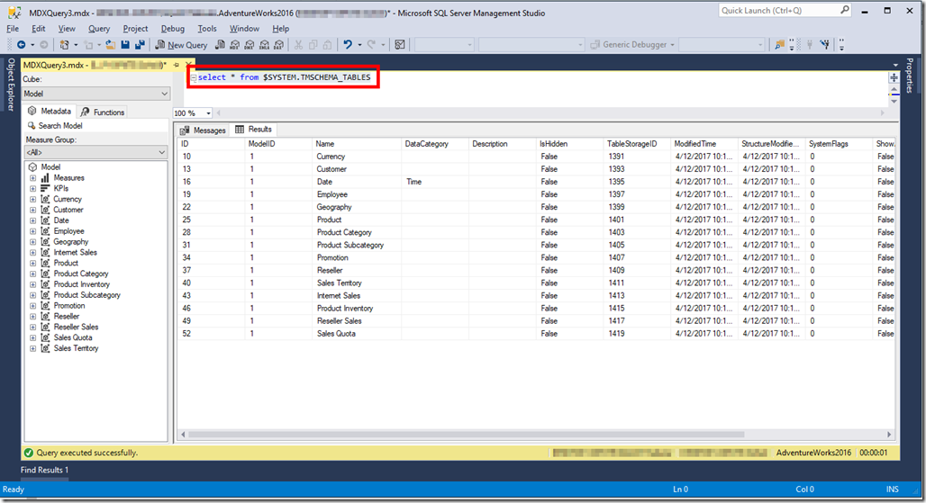 Running DMVs in SSMS