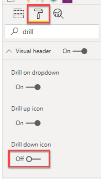 Turning off "Drill down"