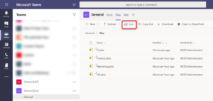 Sync Teams Files with Local Hard Drive
