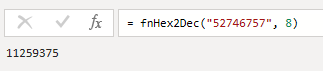 Power Query Oct to decimal