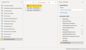 GetMinMaxAllDates Query in Power Query