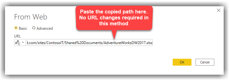 Getting data from Excel hosted in SharePoint Online with a Direct File Link