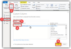 Adding Source as a New Custom Column in Power Query