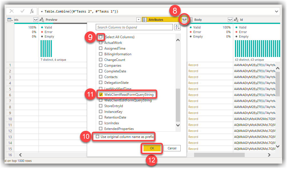 Expanding Structured Columns in Power Query