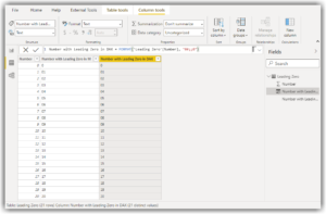 Padding Numbers Greater than 0 with Zero in Power Query