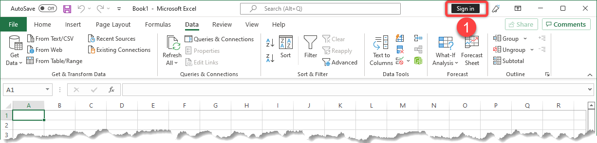 Logging in to M365 account from Excel to connect to Power BI Datasets