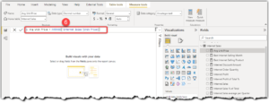 Typing DAX expressions to create report level measures