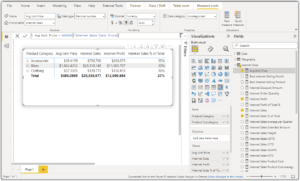 Using report level measures in visuals in Power BI Desktop