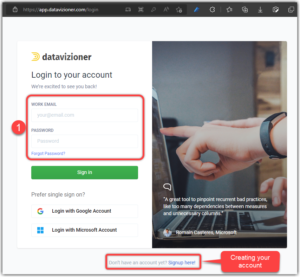 Logging into Power BI Documenter