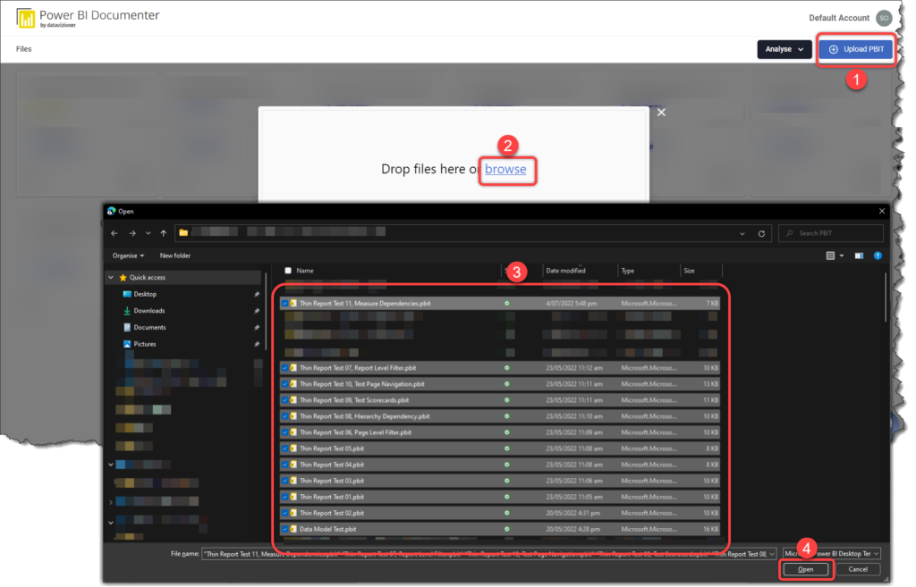 Uploading multiple PBIT files to Power BI Documenter
