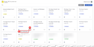 Selecting the dataset and all related thin reports in one go