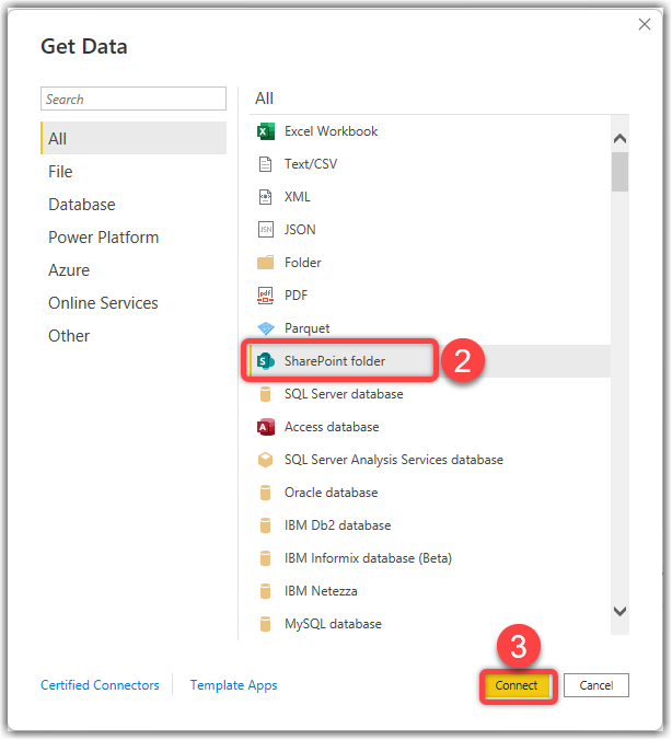 Connecting to SharePoint Online Folder from Power BI