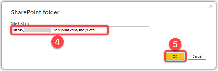 Connecting to SharePoint Online Folder from Power BI using the SharePoint Folder connector
