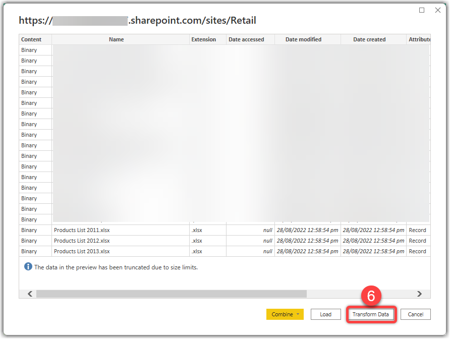 Transforming data in Power Query Editor