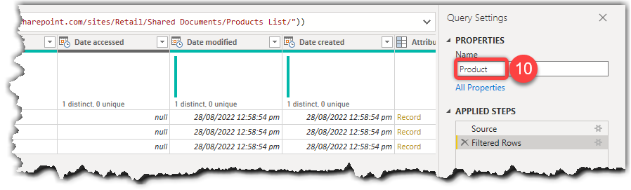 Renaming a query in Power Query Editor in Power BI