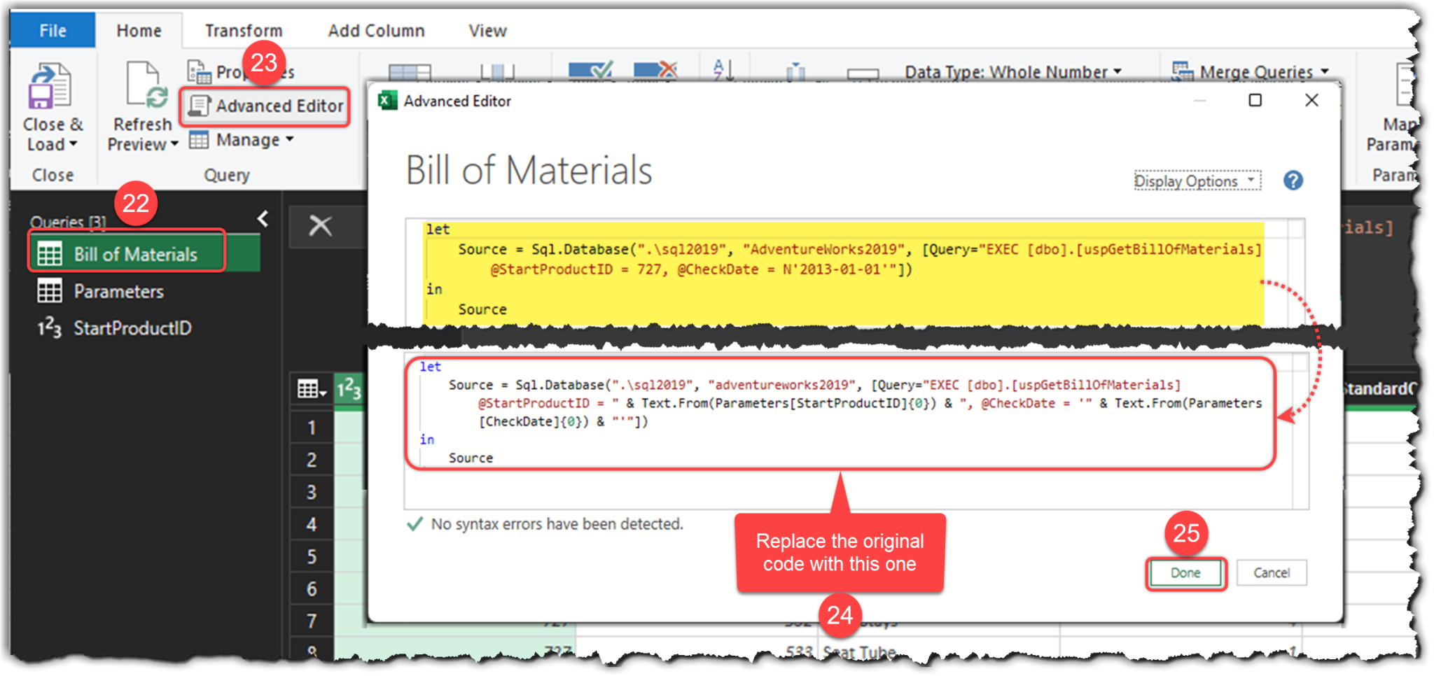 Dynamically Passing Parameters to a SQL Stored Procedure in Excel 365 ...