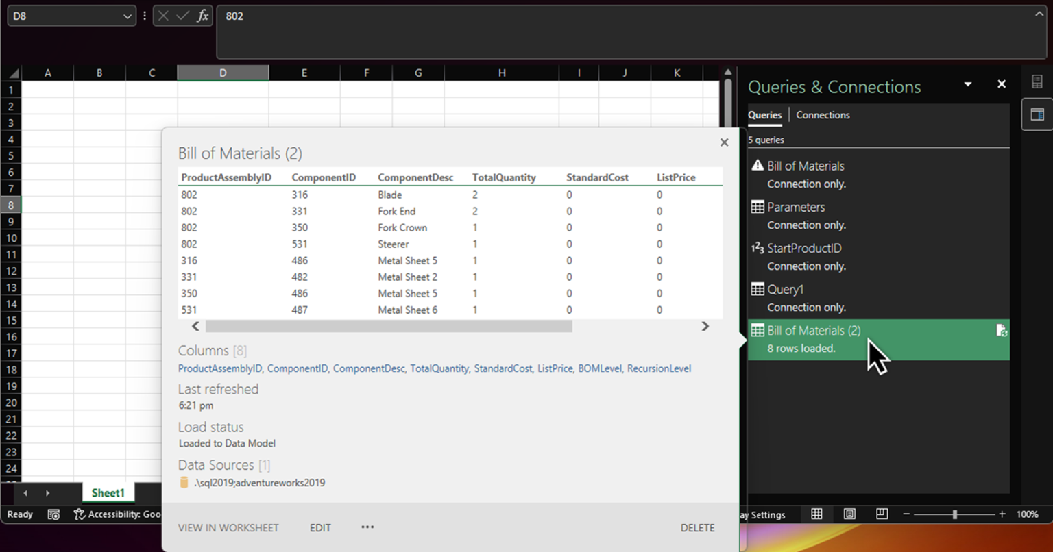 Dynamically Passing Parameters to a SQL Stored Procedure in Excel 365 ...