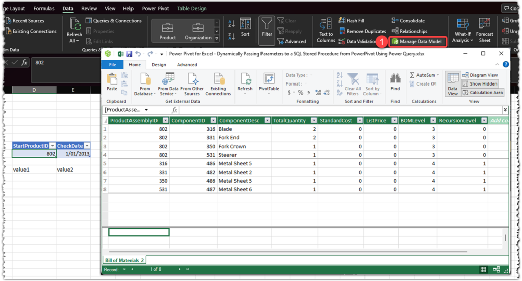 Opening PowerPivot in Excel
