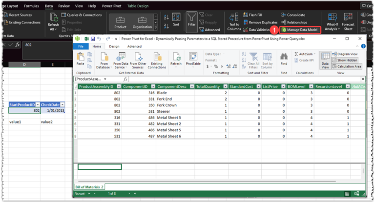 Dynamically Passing Parameters to a SQL Stored Procedure in Excel 365 ...