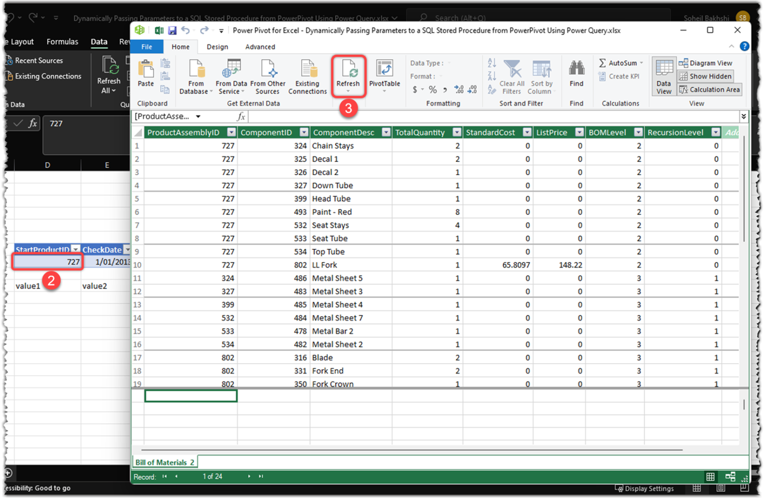 Dynamically Passing Parameters to a SQL Stored Procedure in Excel 365 ...