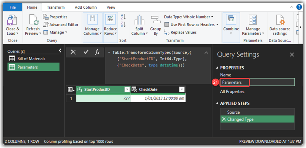 Renaming Queries in Power Query Editor in Excel