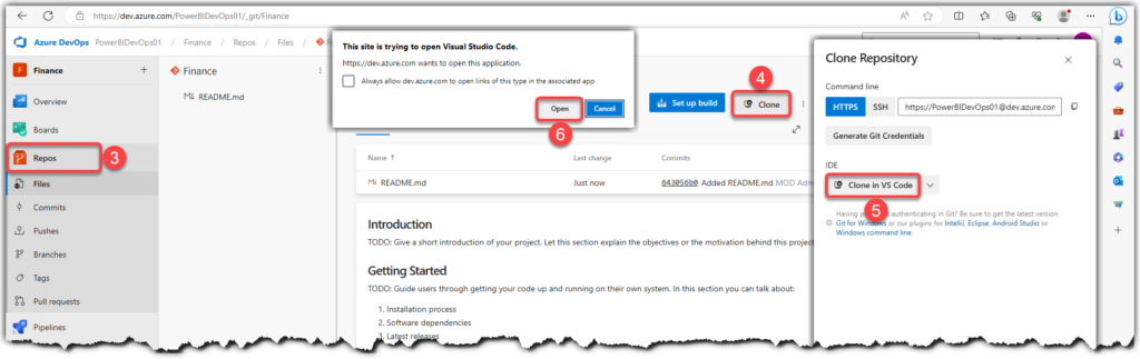 Cloning Azure DevOps Repos in VS Code