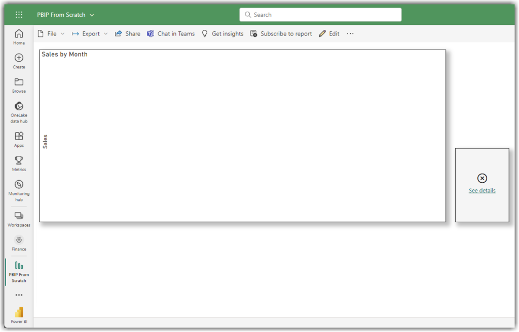 Running the synchronised report Azure DevOps on Fabric