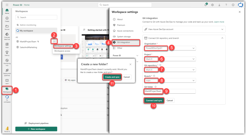 Git integration on a Power BI Premium Workspace