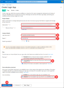 Review and Create Logic Apps on Azure Portal