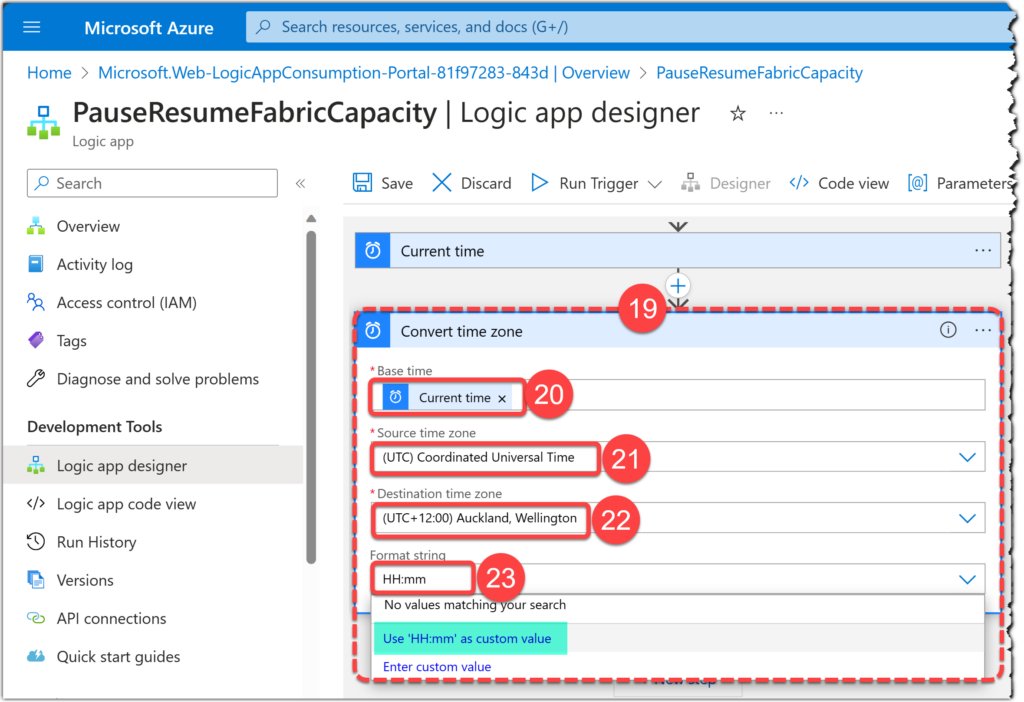 Converting the output of the Current time action to local timezone on Azure Logic Apps