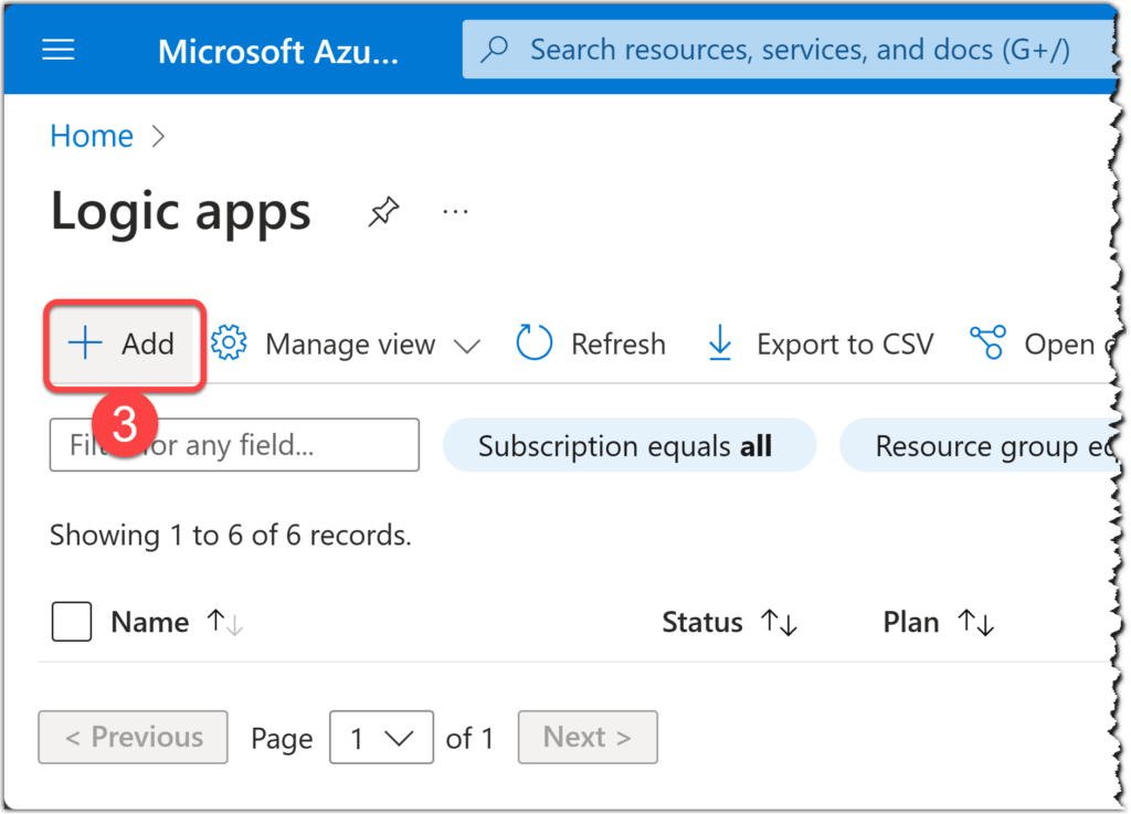 Creating a new Logic App workflow on Azure Portal
