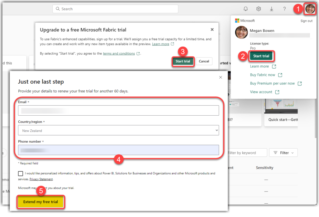Start Fabric Free Trial