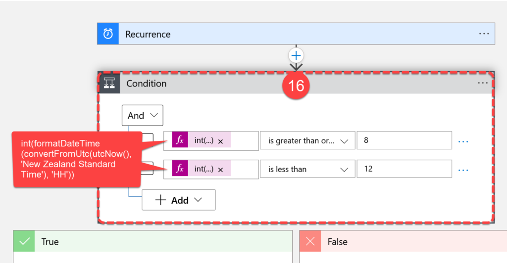Use Condition Action on Azure Logic App