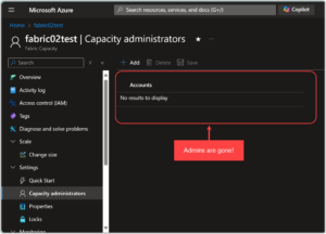 Capacity Admins deleted after running LogicApps